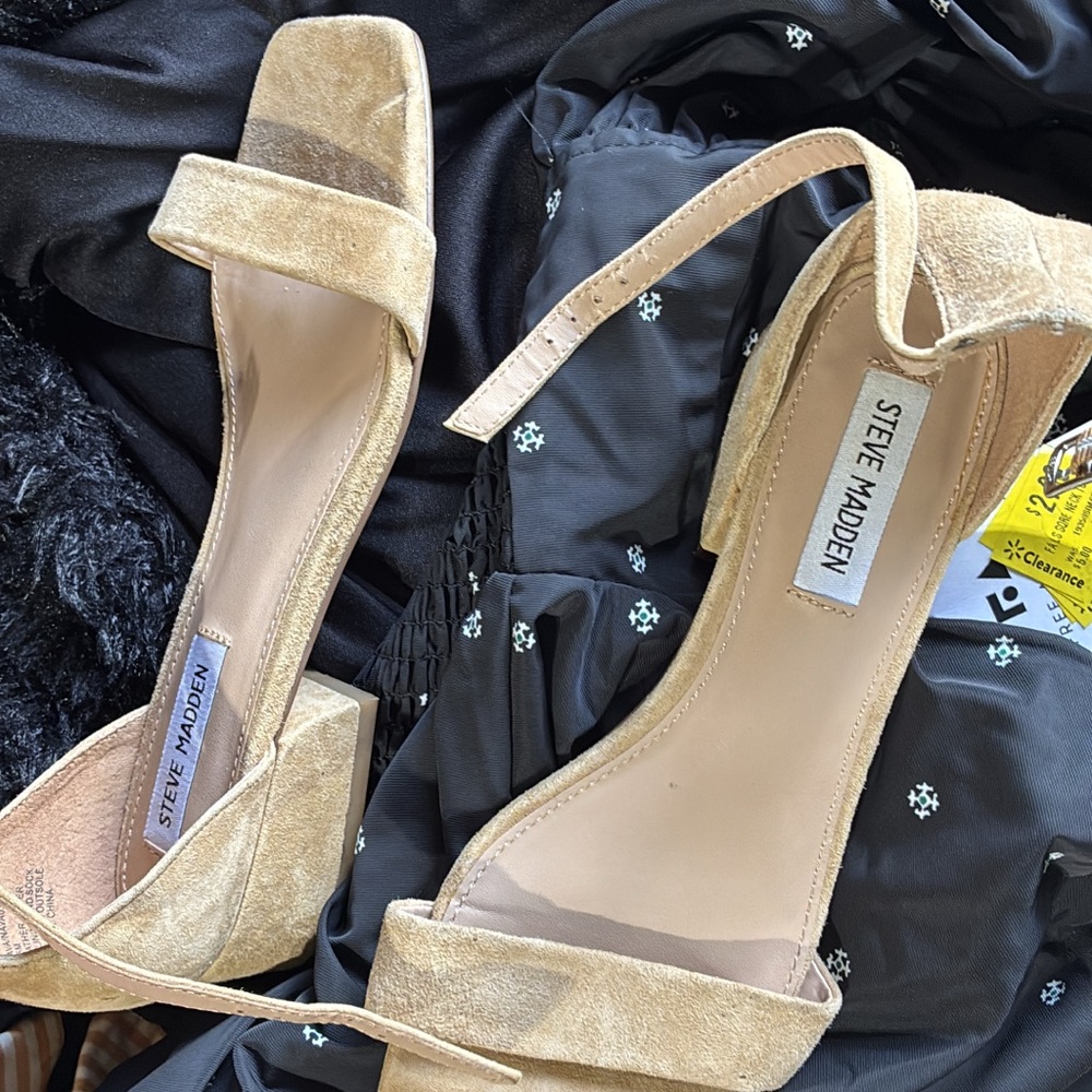 Steve Madden Beige Suede Women's Heels
